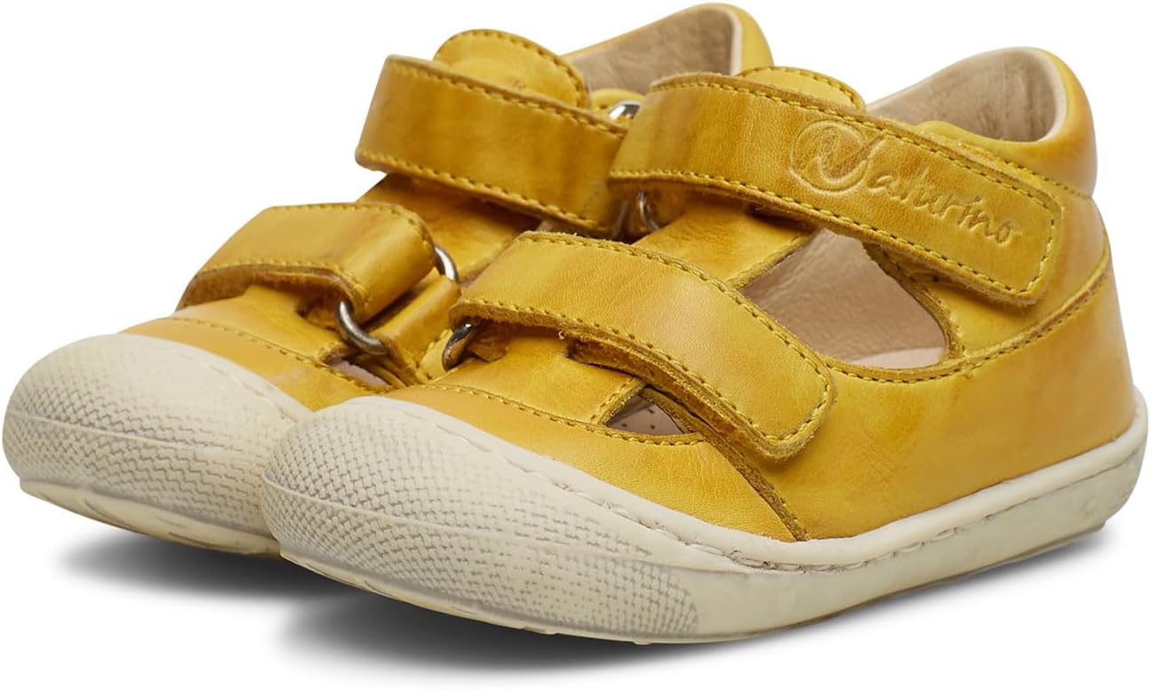 Detalle de Naturino Sandali semi chiusi in pelle, Giallo-19: stile e comfort per i piccoli
