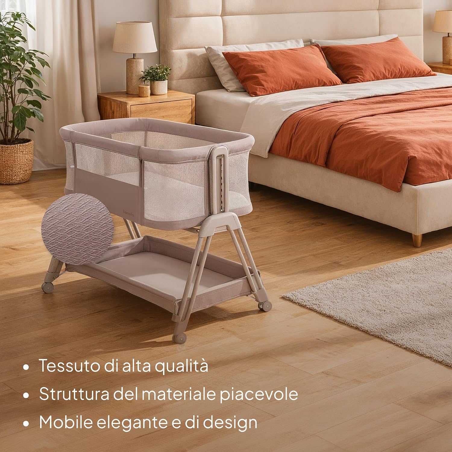 Thumbnail 1 de lionelo LUNA: Lettino portatile con materasso per co-sleeping, da neonato a 9 kg
