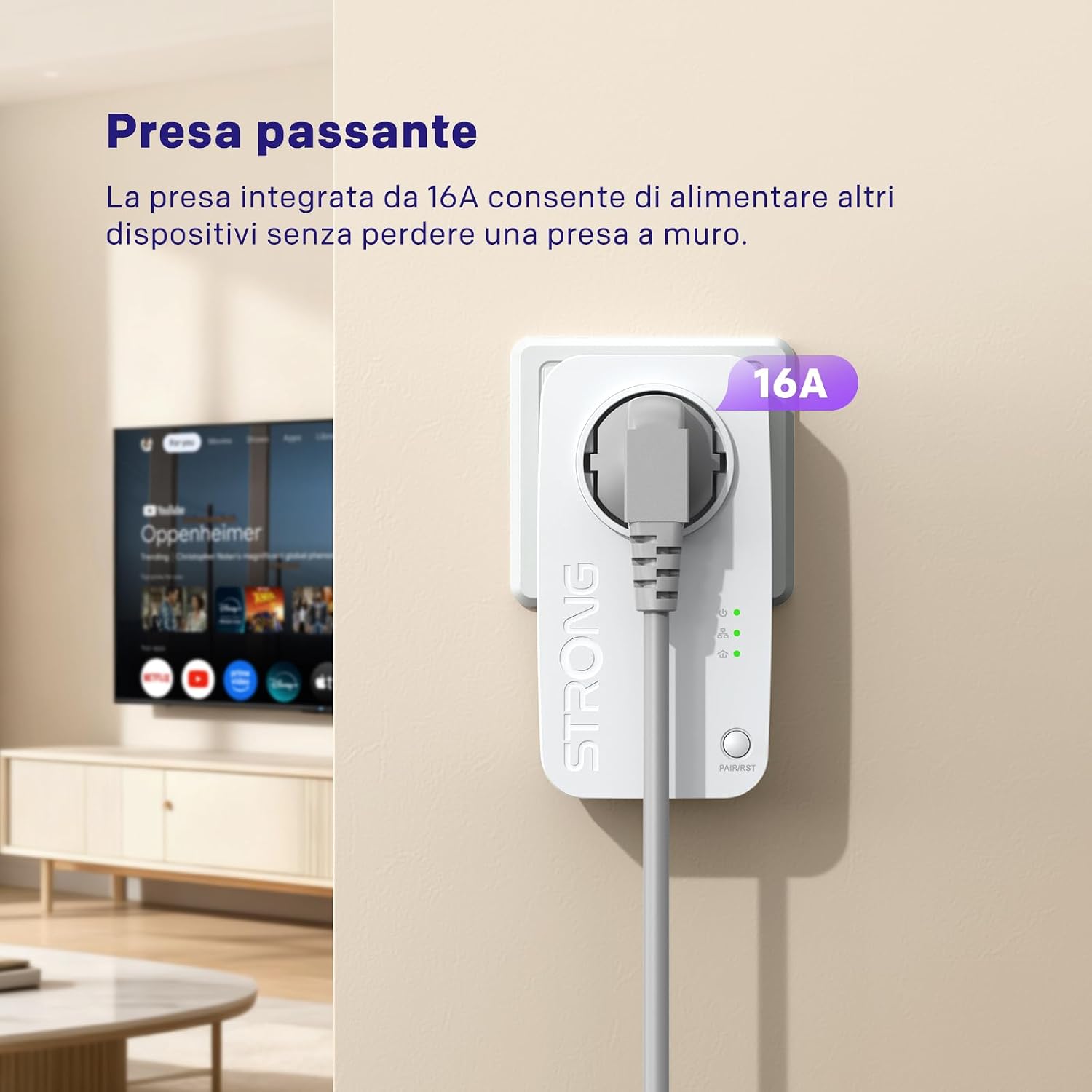 Thumbnail 2 de STRONG AV600Mbps Kit Powerline