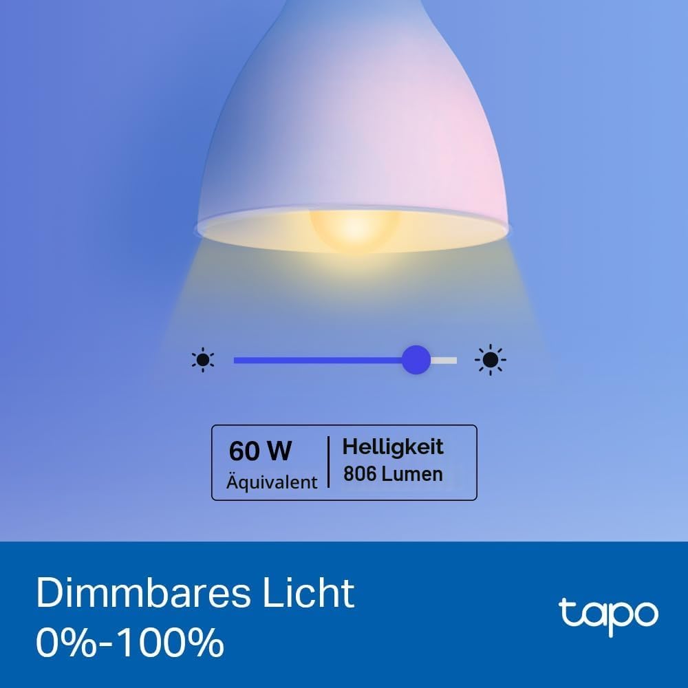 Thumbnail 2 de Tapo L530E LED‑Lampe E27 – mehrfarbig, dimmbar, WLAN, kein Hub erforderlich