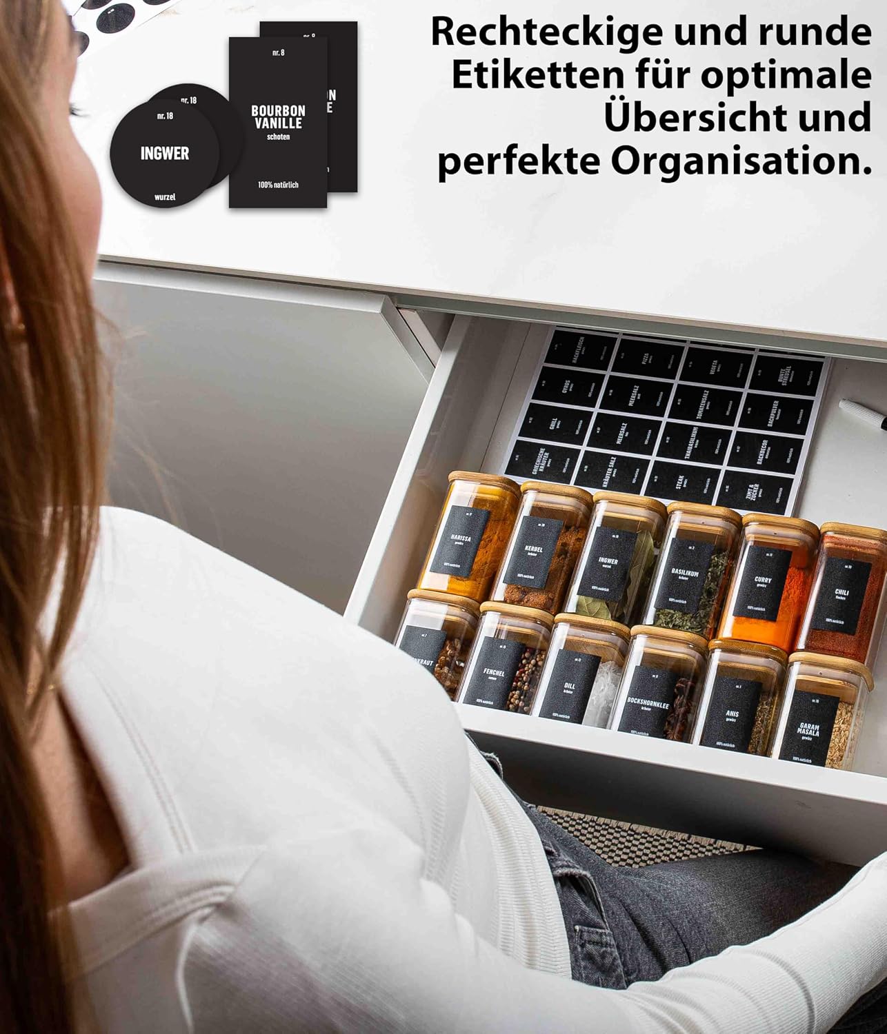 Thumbnail 1 de Deco haus® Gewürzgläser Eckig 280 ml 🧂