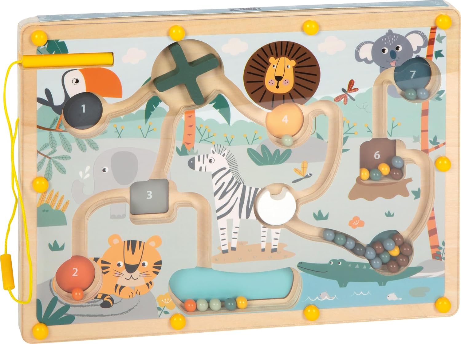 Thumbnail 6 de Small Foot Magnetisches Labyrinth Safari – Motorikspiel aus FSC®-Holz, ab 2 Jahren
