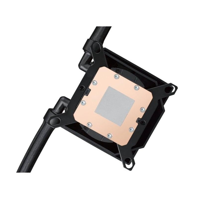Detalle de ASUS ROG Ryujin III 240 — Refrigeración líquida AIO con LCD y gestión térmica de alto rendimiento