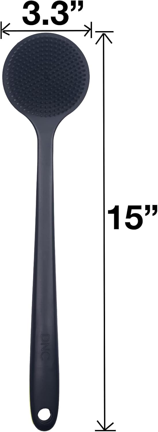 Detalle 2 de DNC Back Scrubber Soft Silicone Bath Brush (Black)