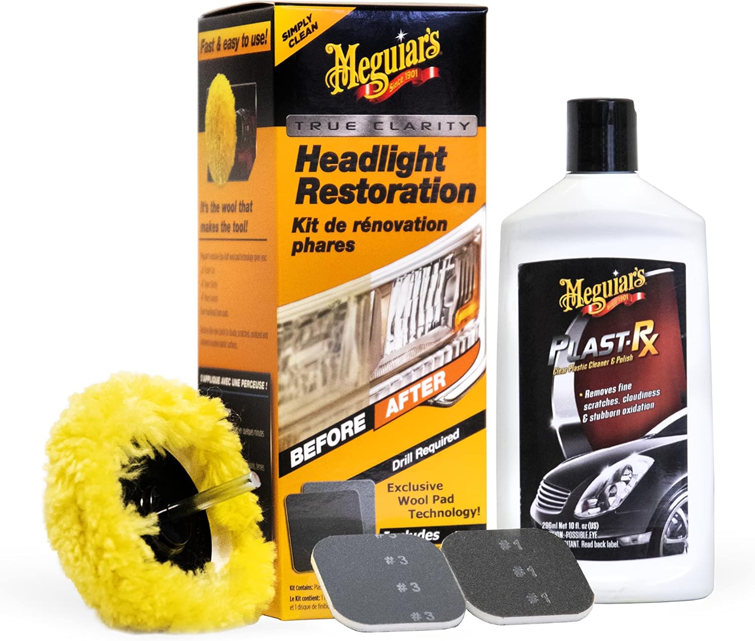 Thumbnail 5 de Meguiar's G2970EU Two-Step Headlight Restoration Kit: Clear, Brighter Headlights Without Drills