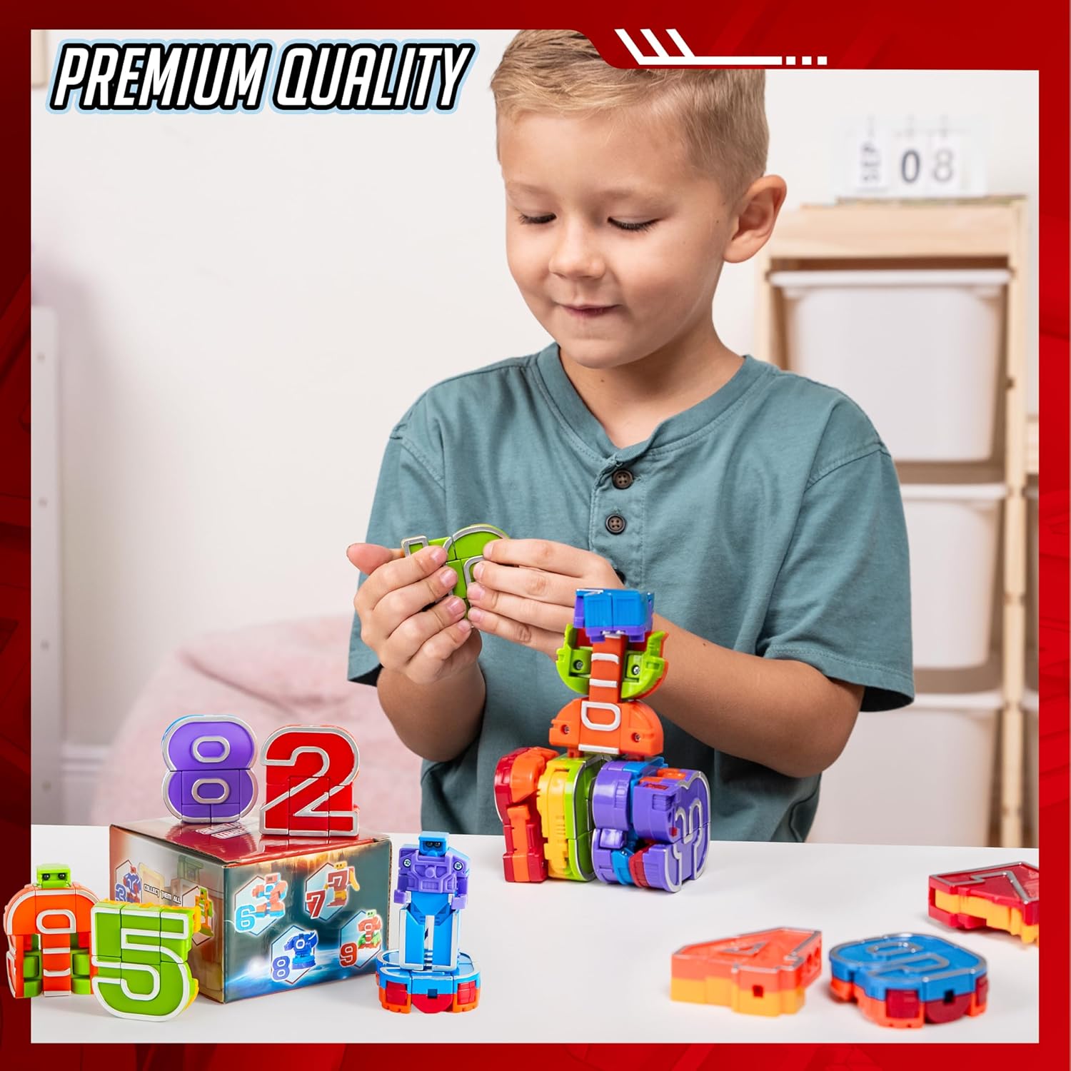 Thumbnail 5 de JOYIN Number Bots 10-piece educational set for kids 🎲