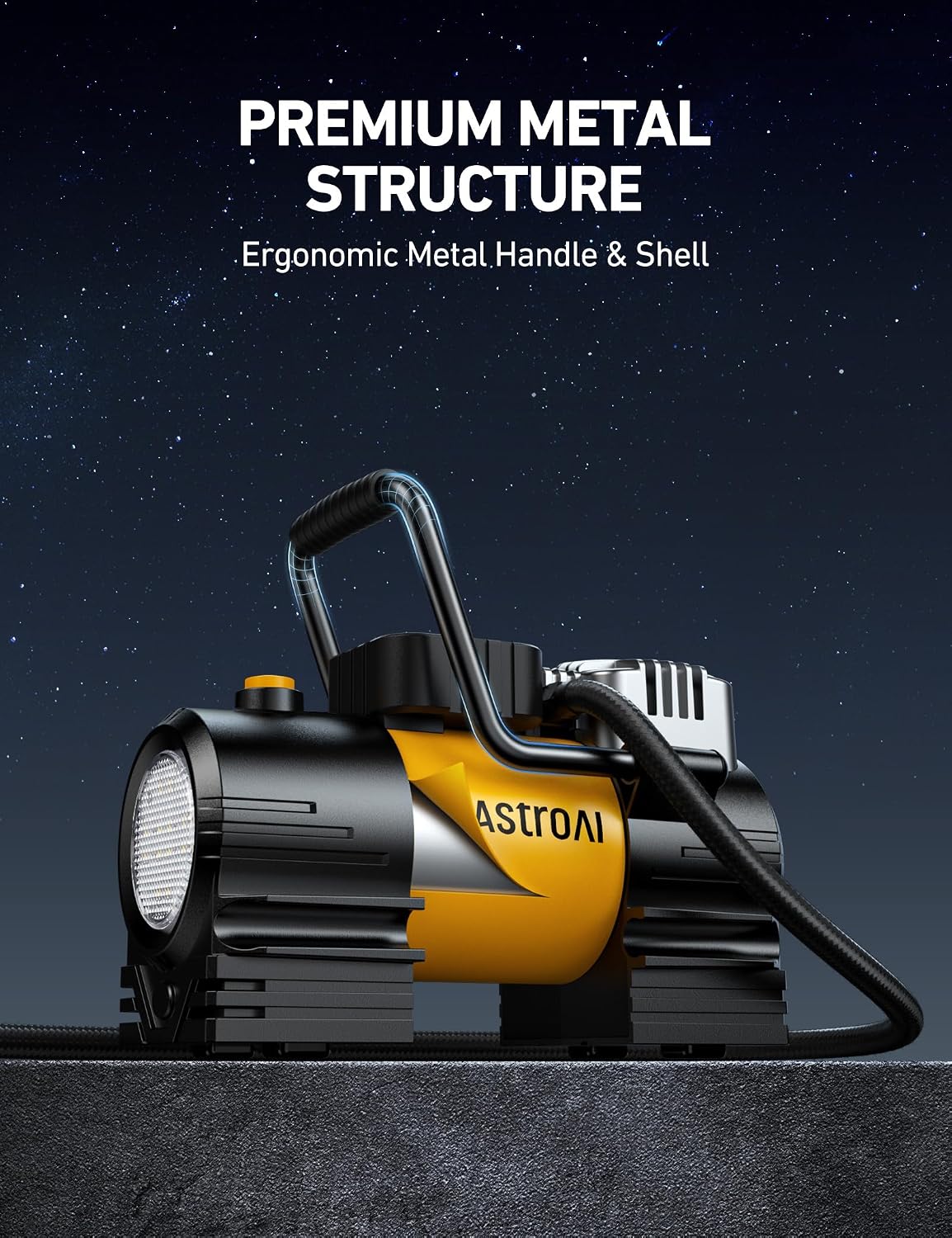 Detalle 2 de AstroAI Tire Inflator 150 PSI portable pump