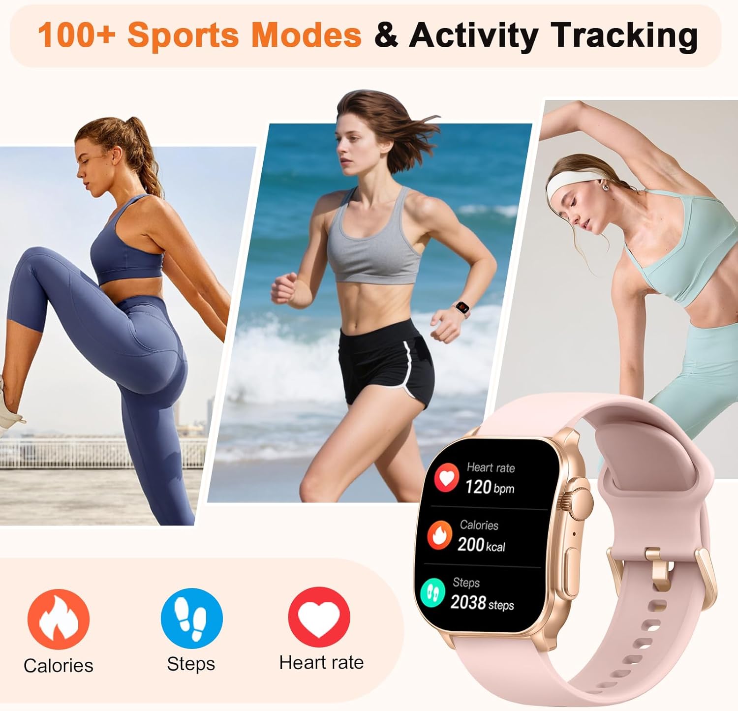Detalle 2 de Smart Watch for Women: Answer/Make Call with 2.01" AMOLED Curved Screen