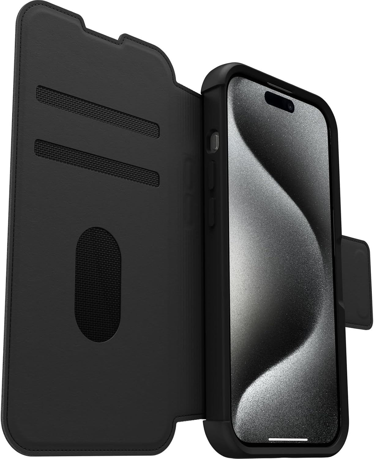 Thumbnail 4 de OtterBox Strada para iPhone 15 Pro 🛡️ Resistente, Piel y Tarjetas