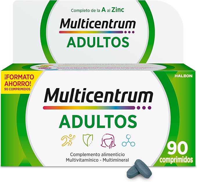 Multicentrum Multivitamínico y Multimineral para Adultos 💊, 90 Comprimidos