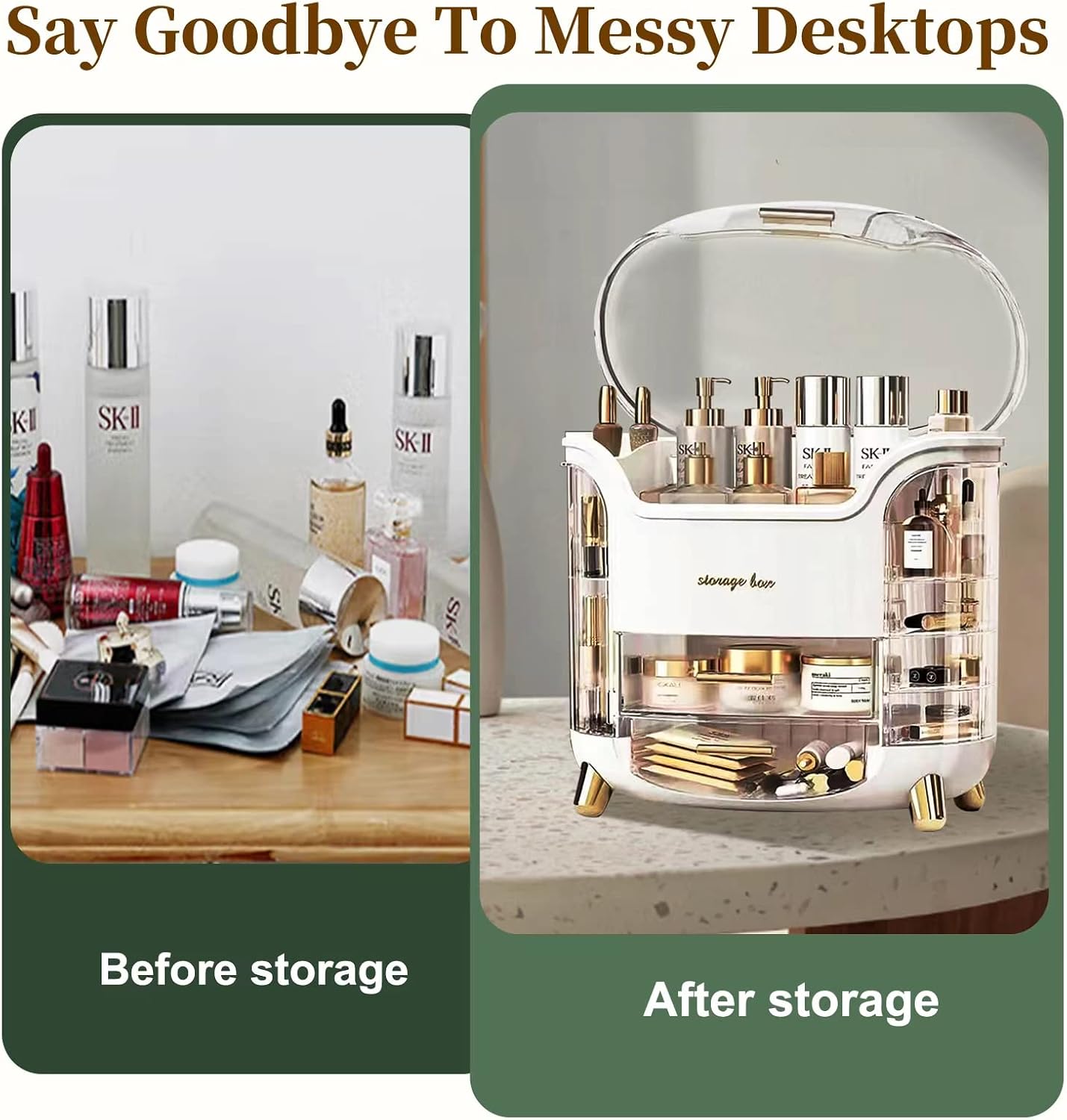 Detalle de LZDMY Makeup Storage Organiser 1-drawer cosmetics organiser