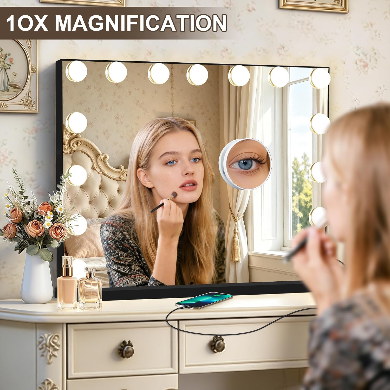 Thumbnail 5 de Ratsamee Hollywood Vanity Mirror 23" x18" ๐
