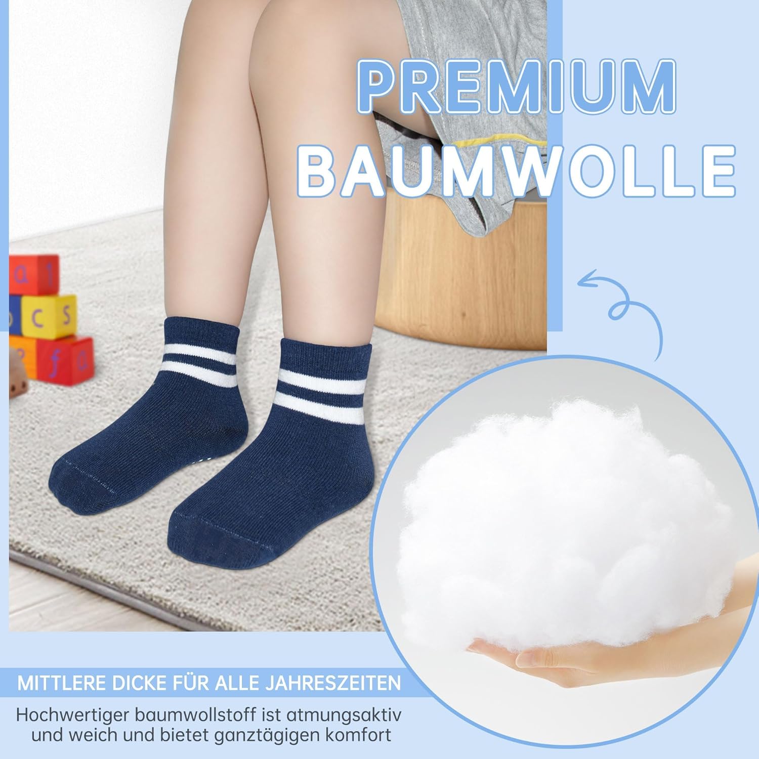 Detalle 2 de GRPSKCOS Rutschsocken Kinder 12 Paar