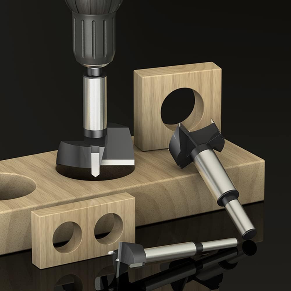 Detalle 2 de Wolframstahl Forstnerbohrer 15 mm – ASNOMY Topfbohrer für Holz & Hartholz