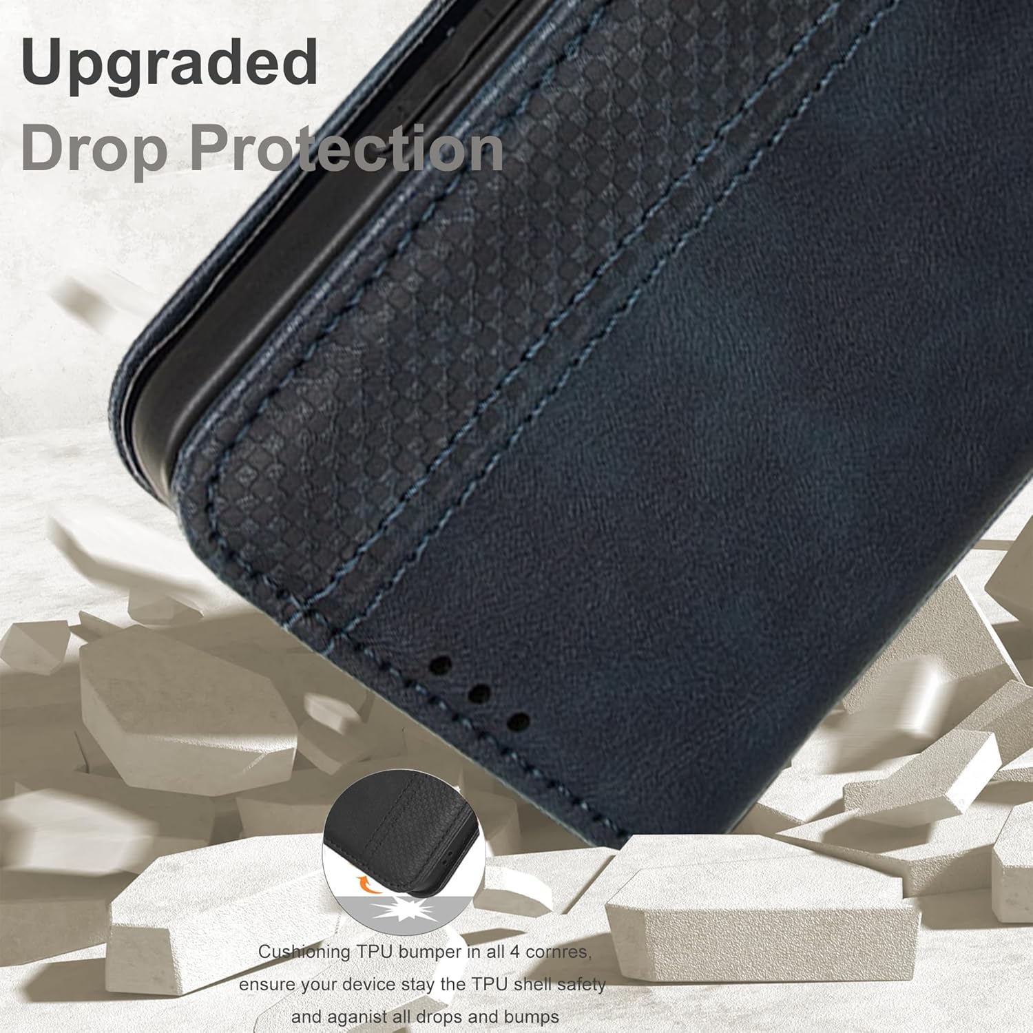 Thumbnail 4 de Fitudoos Hülle für Xiaomi 15T Pro – Leder Klapphülle mit RFID, Standfunktion, Magnetverschluss, Blau