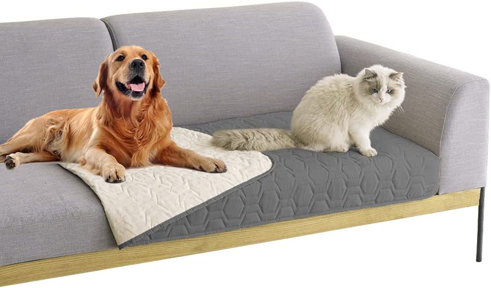 Detalle de Tcksstex Waterproof Dog Couch Cover, Non-Slip, Dark Grey, 30x70