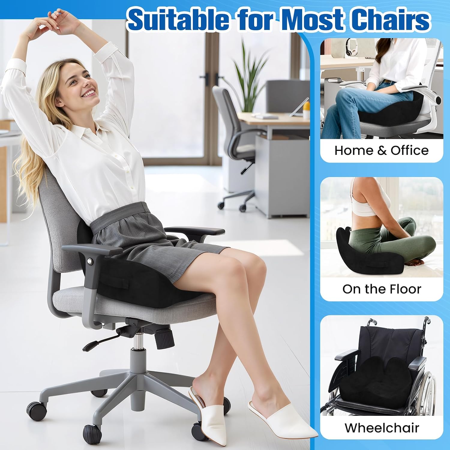 Thumbnail 6 de DailyCuddles Memory Foam Seat Cushion Large