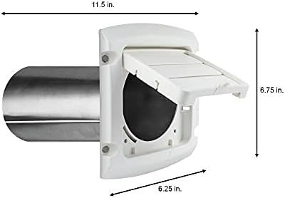 Detalle de Dundas Jafine BHLH4WZW EzAccess Exhaust Hood, 4-Inch White Plastic