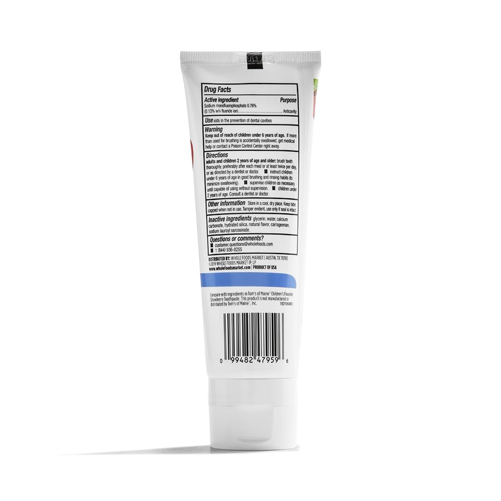Thumbnail 1 de 365 by Whole Foods Market Kids’ Strawberry Fluoride Toothpaste (4.2 oz)
