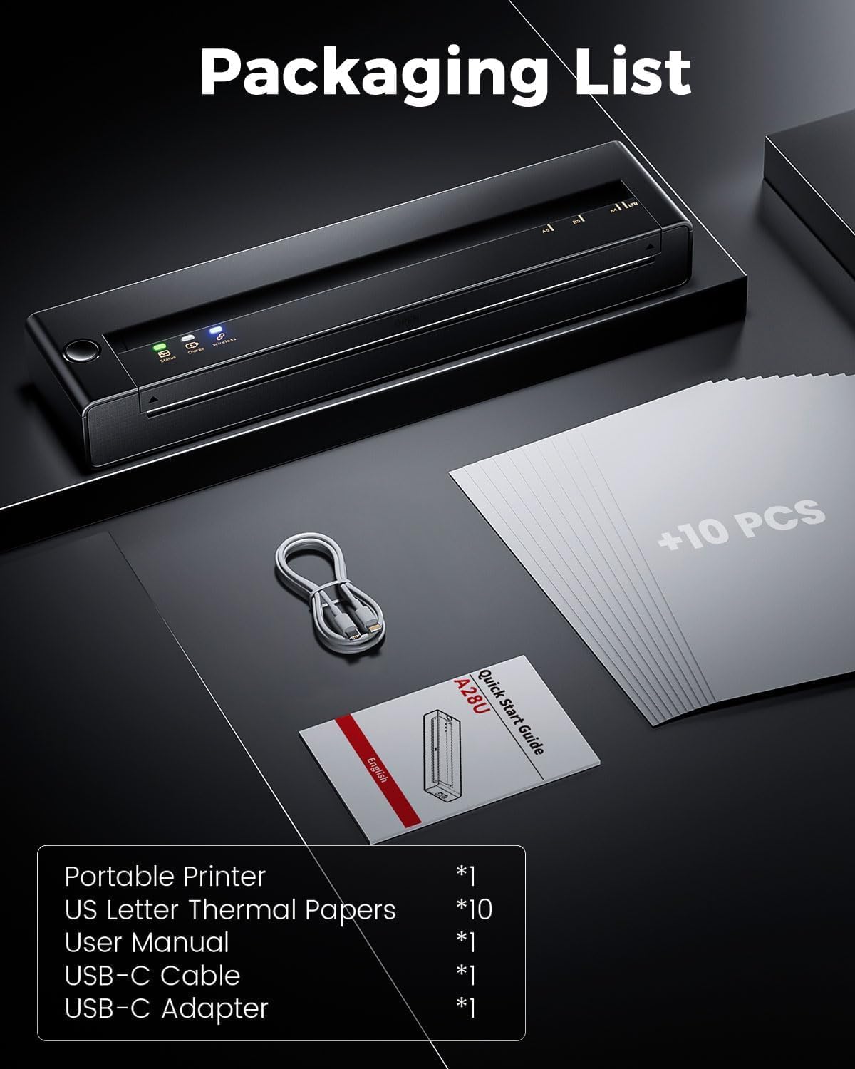 Thumbnail 6 de TATTMUSE Thermodrucker A4 (Bluetooth, mobil) für A4/A5/B5 mit Thermopapier