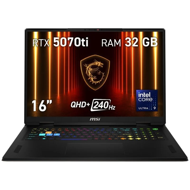 Detalle de MSI Vector 16 HX AI con RTX 5070 Ti