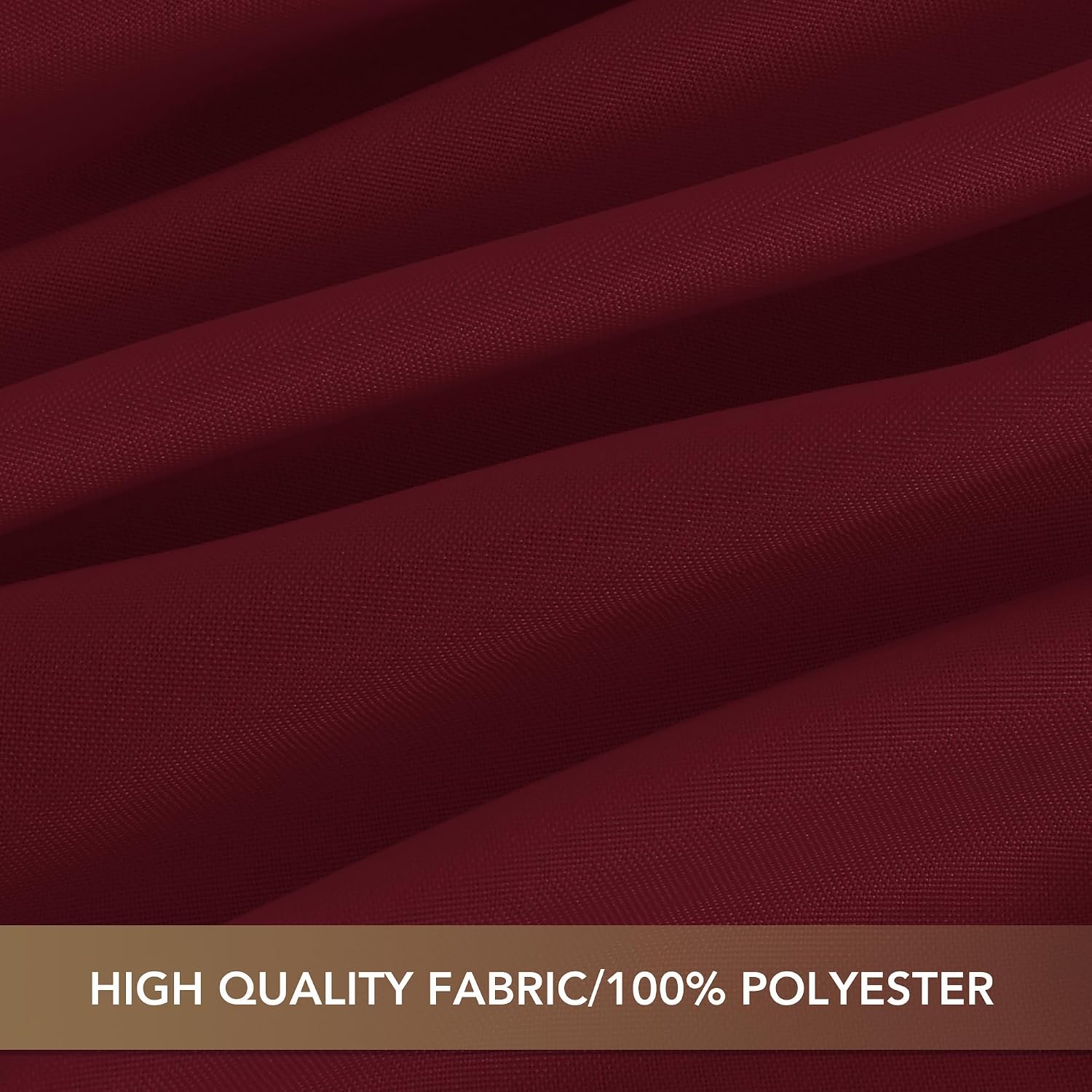 Detalle 2 de Sancua 108-Inch Round Burgundy Polyester Tablecloths (Pack of 6)