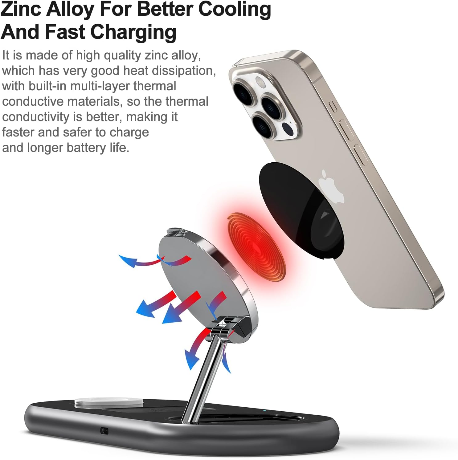 Thumbnail 1 de MagSafe 3-in-1 Charging Station for iPhone, iWatch, AirPods