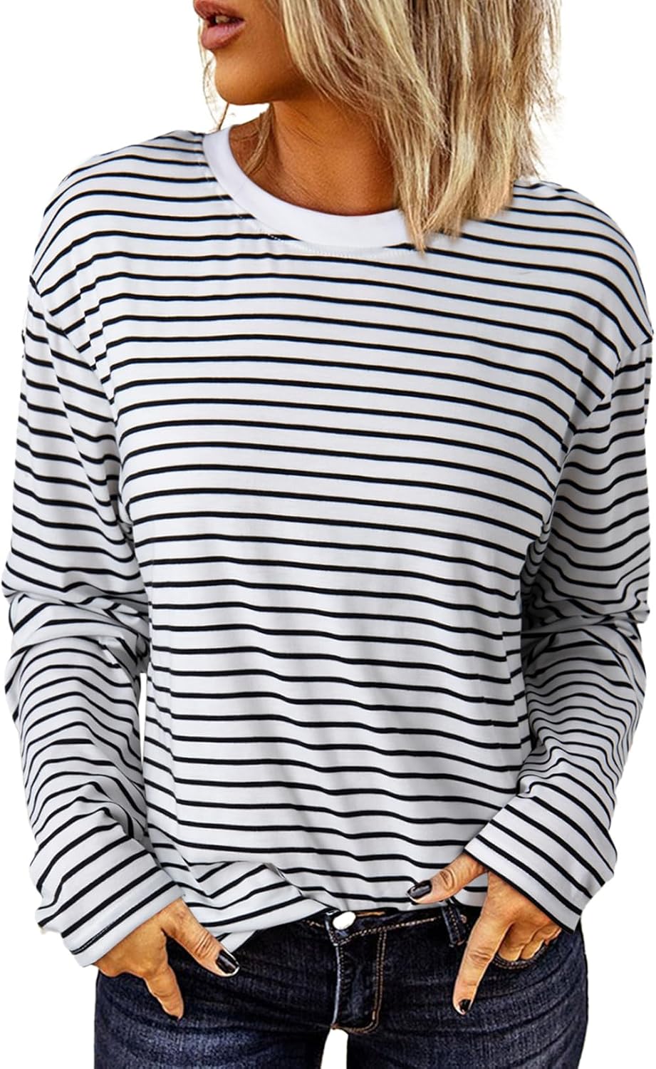 Detalle de Dokotoo Langarmshirt Gestreift S-XXL