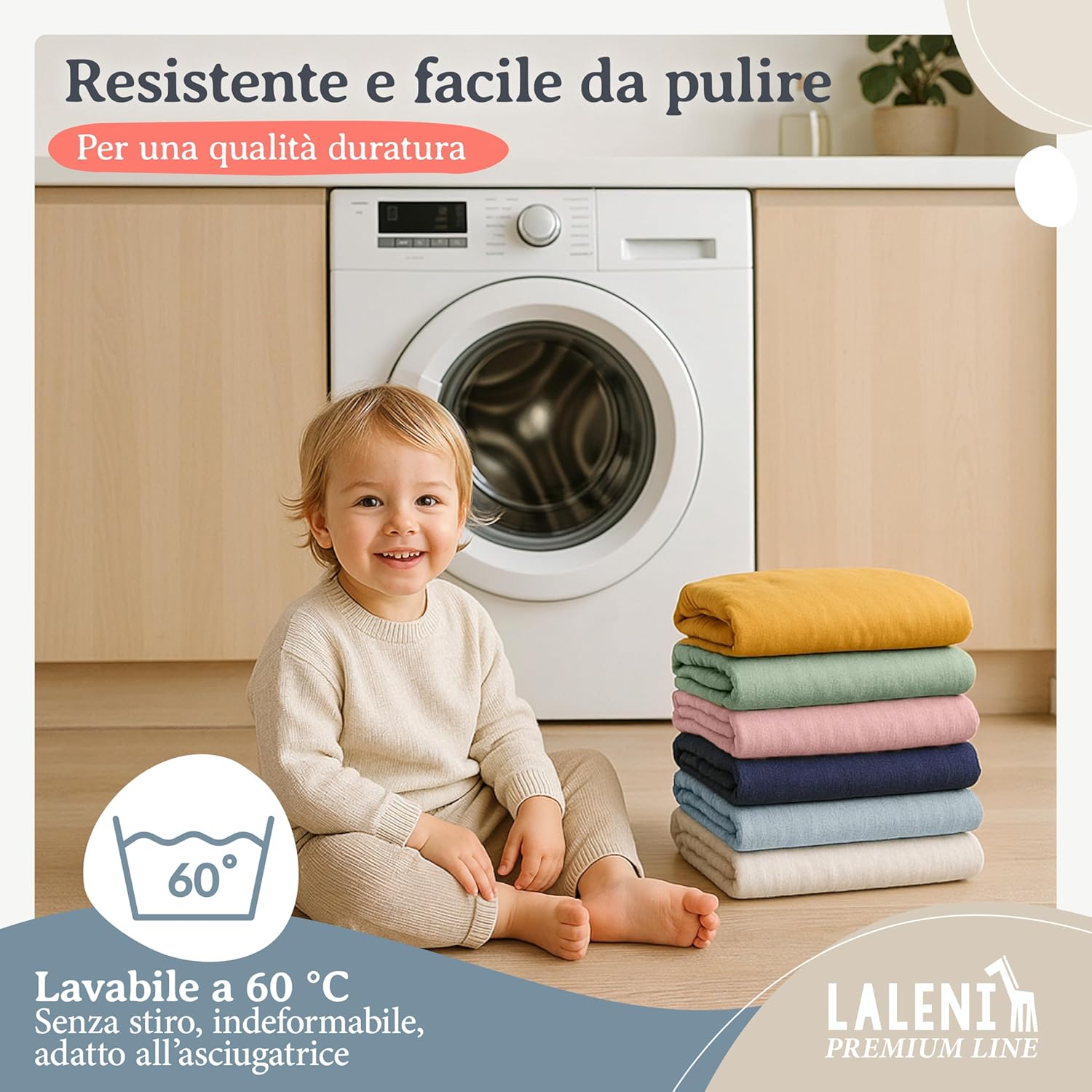 Thumbnail 6 de Laleni lenzuola per culla con angoli 38x77 cm in cotone OEKO‑TEX grigio (2 pz)