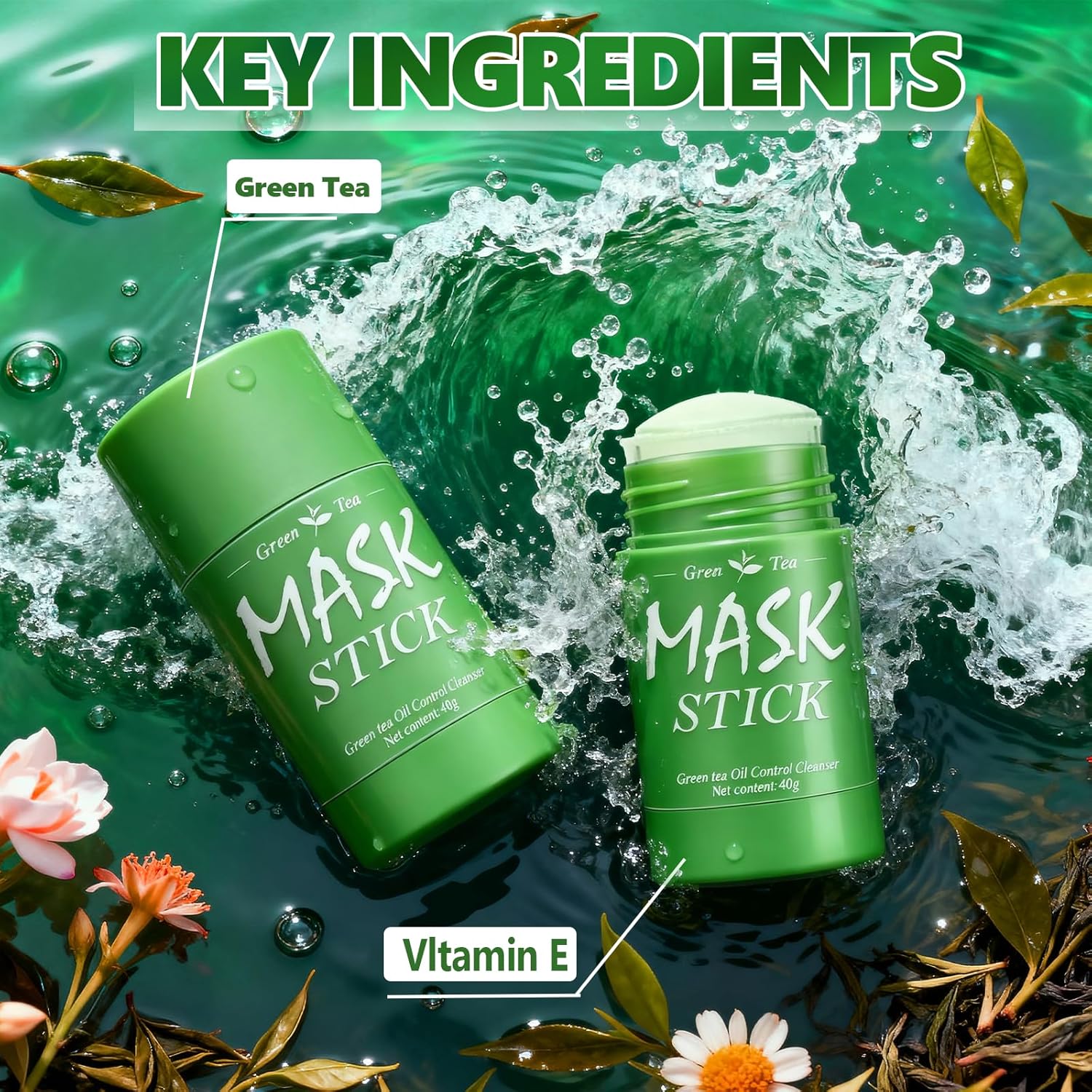 Detalle 2 de Green Mask Stick 2 Pack máscara té verde