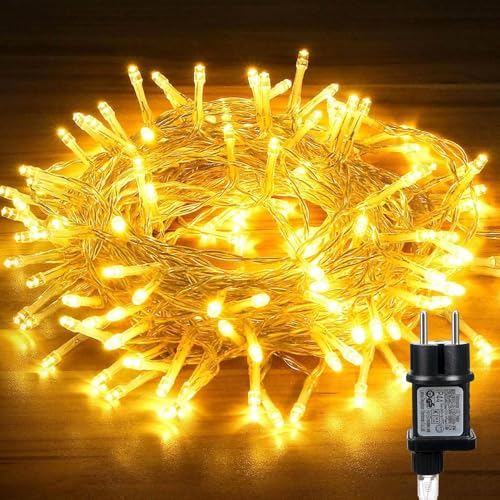 Detalle de Hoteril LED-Lichterkette Außen/Innen, 10 m, 80 LED, IP55, warmweiß, inkl. Stecker