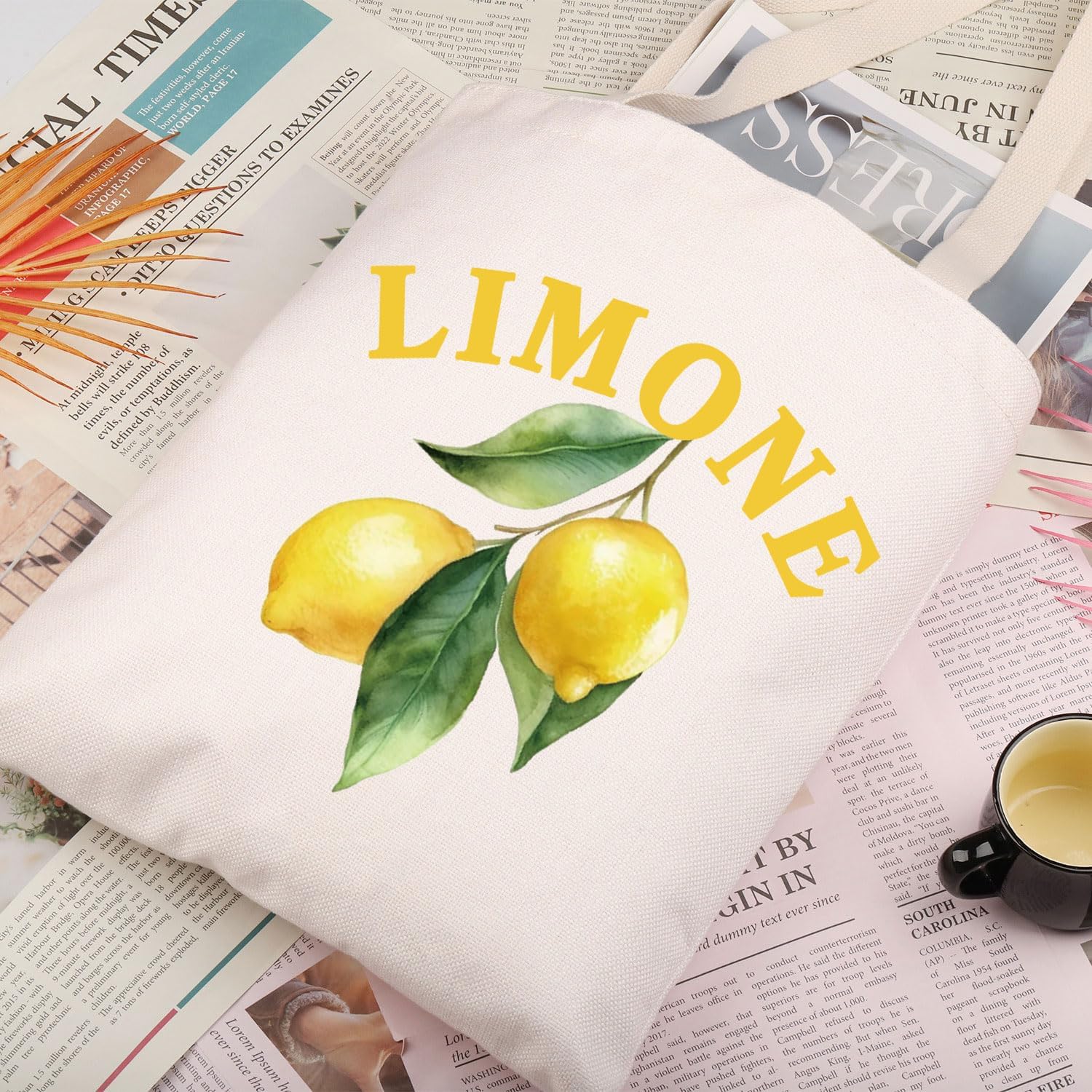 Thumbnail 1 de Italian Lemon Tote Bag – Amalfi Coast Themed Cosmetic & Accessory Tote