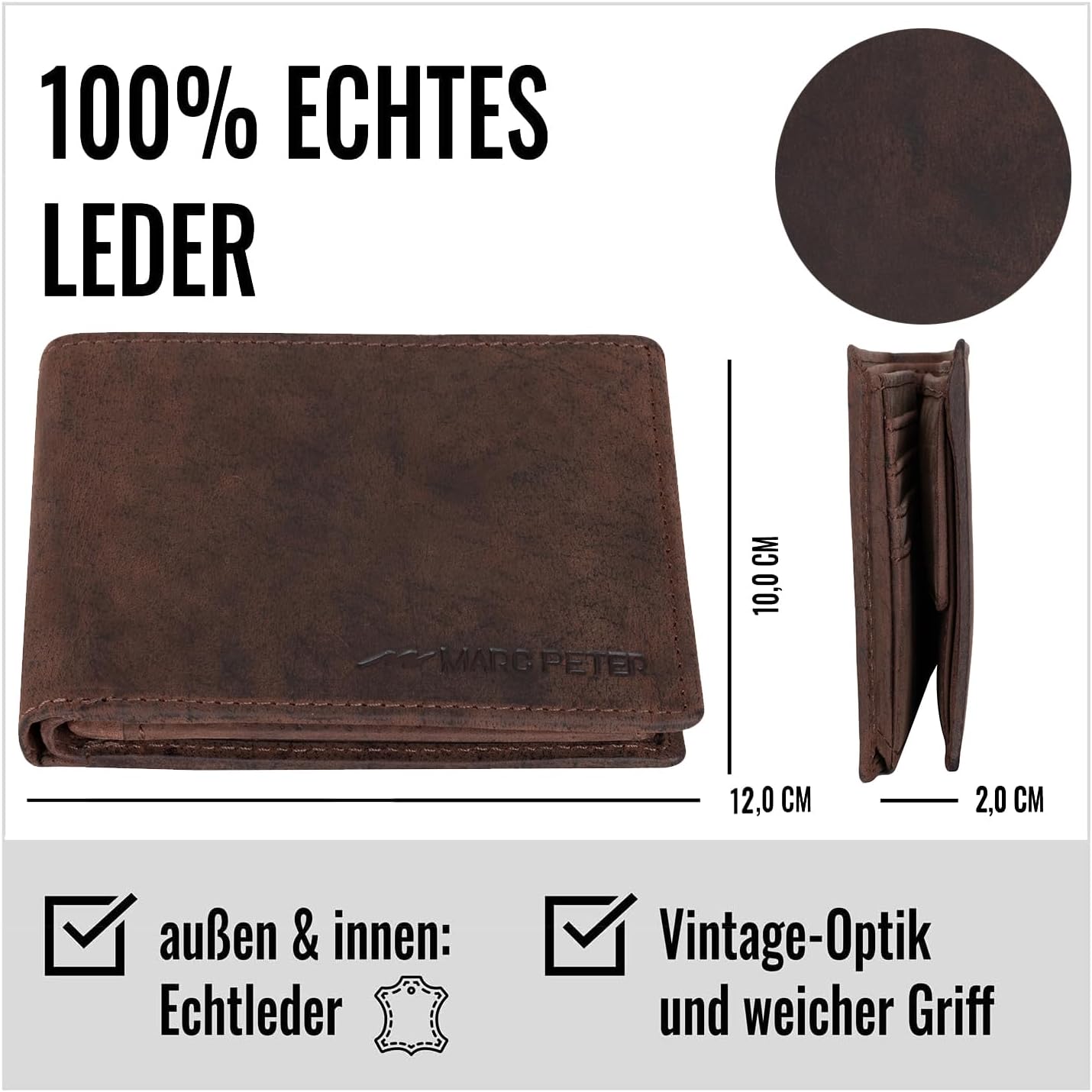 Thumbnail 3 de Marc Peter Oslo Geldbörse Herren RFID Braun