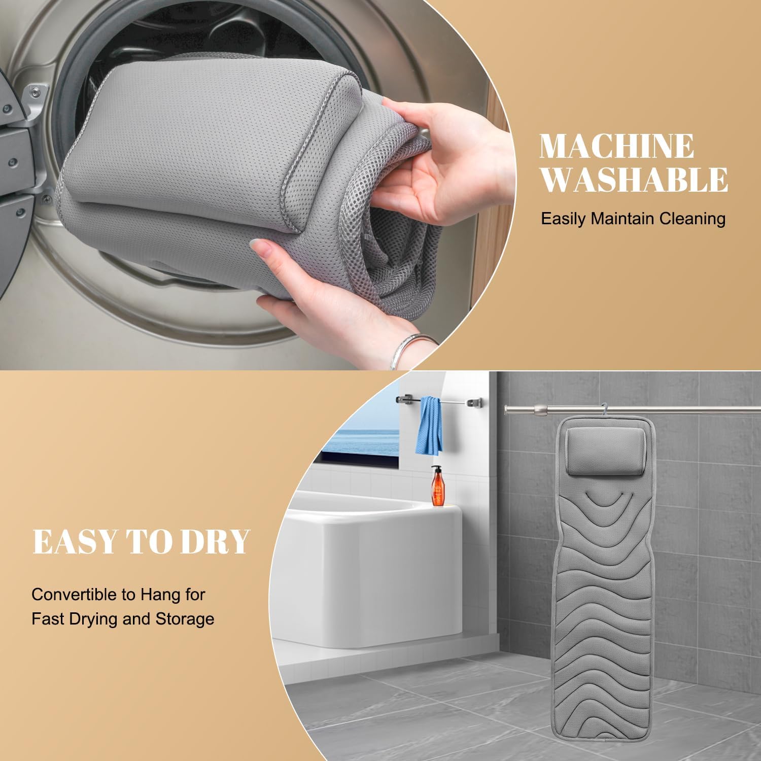 Detalle de Full Body Bath Pillow, 50 x 15 in