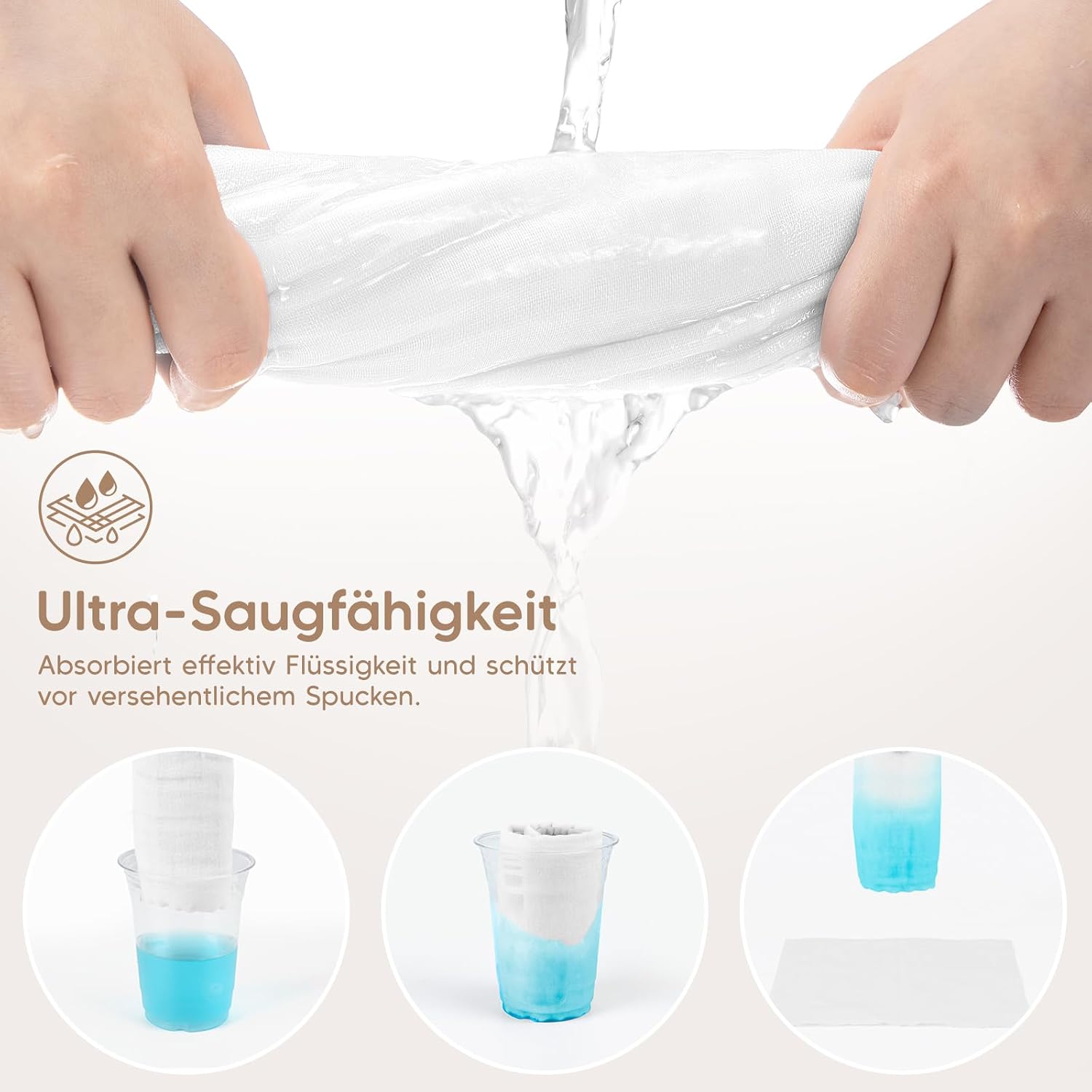 Thumbnail 3 de Maliton 6er Spucktücher aus Musselin-Baumwolle 50 x 25 cm – vielseitig & saugstark