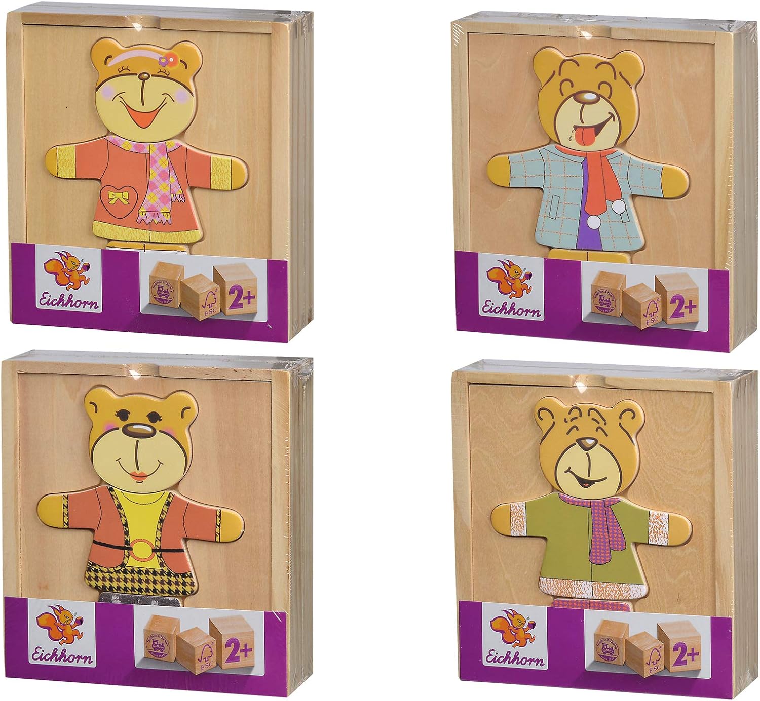 Thumbnail 5 de Eichhorn 100005401 björnpussel i FSC-certifierad lindplywood, 18 delar