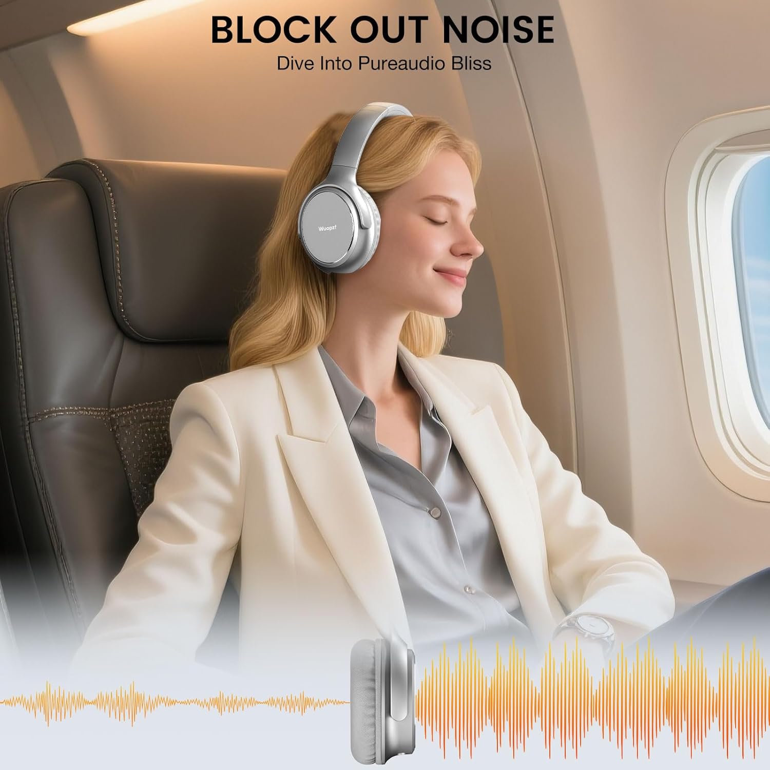 Detalle 2 de Wuopzf USB-C Wired Over-Ear Headphones with Microphone and Share Port