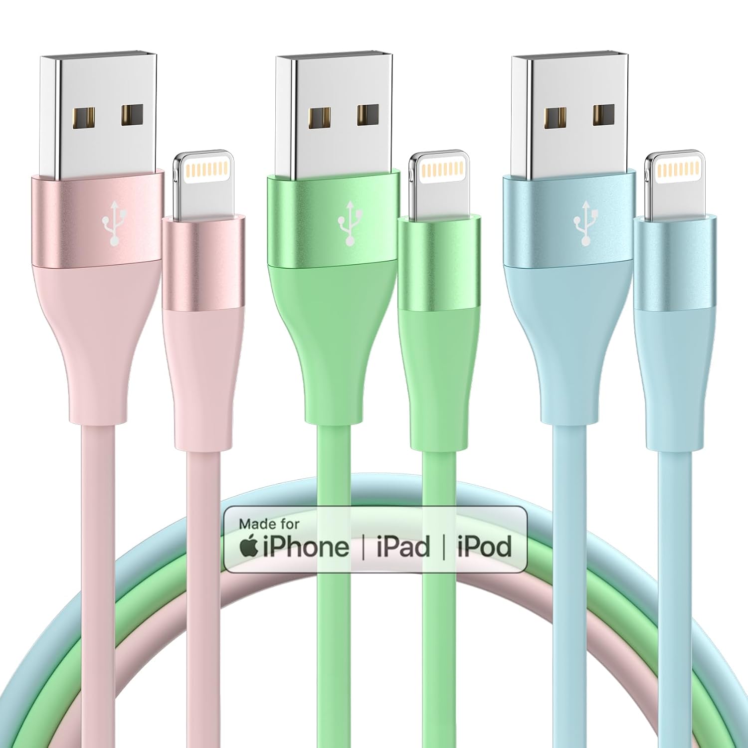Detalle de Apple iPhone Charger 3-Pack 10 ft Lightning Cable