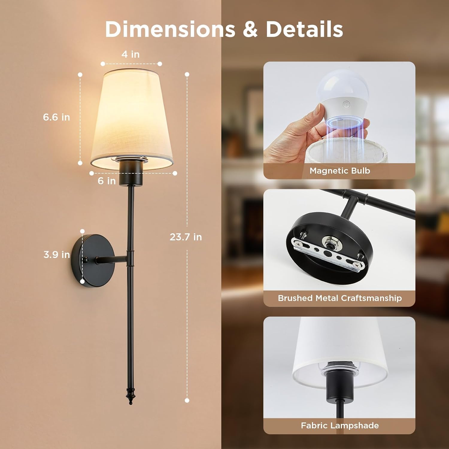 Thumbnail 6 de Brightown Wall Sconces, Set of 2