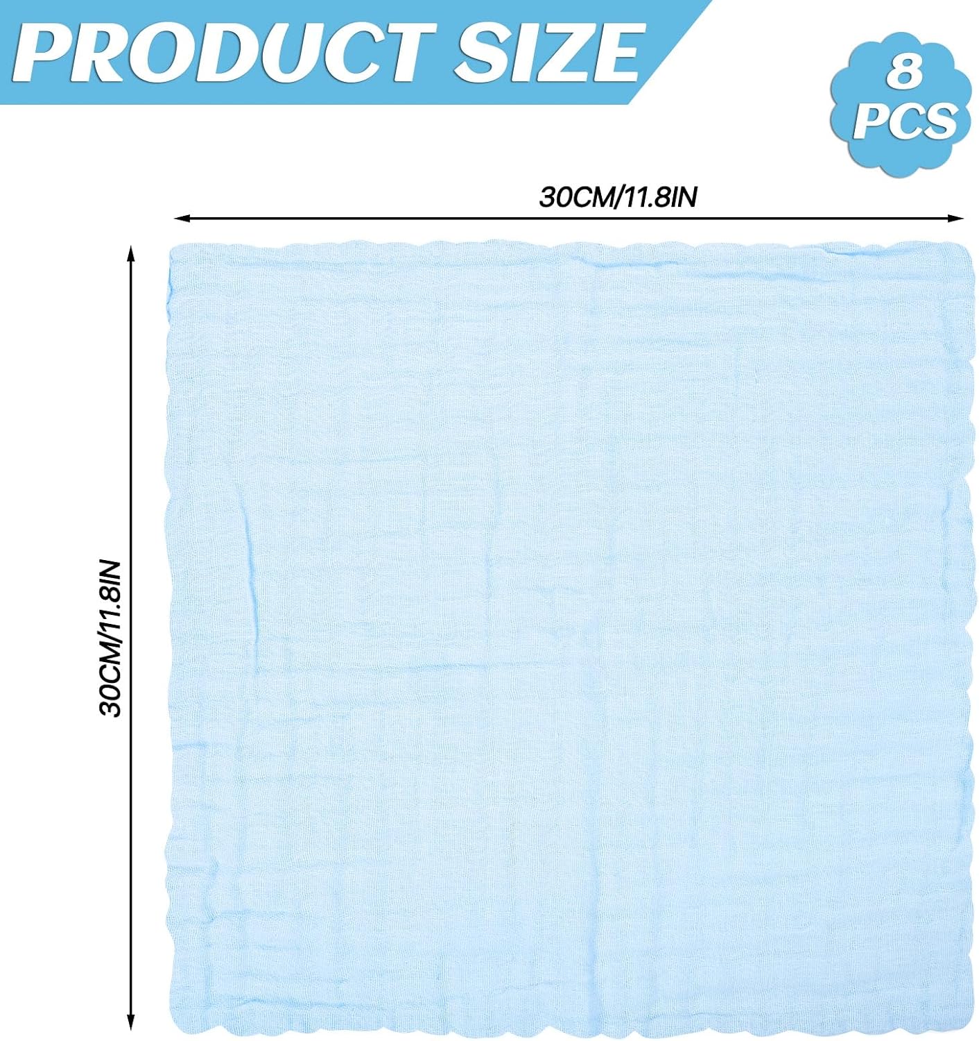 Thumbnail 1 de Lanjue 8 Pack Muslin Cloths 12x12 inch