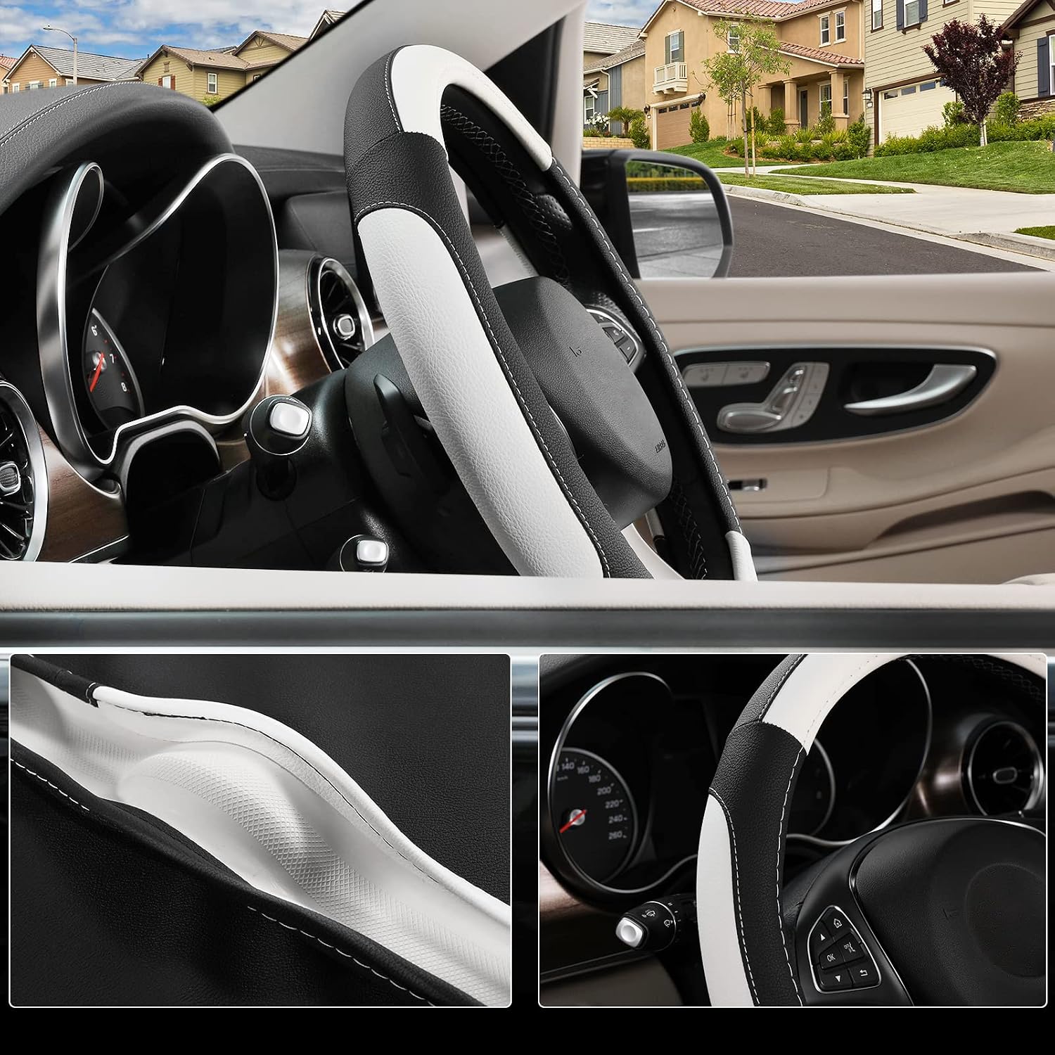 Detalle de SEG Direct Steering Wheel Cover 14.5–15 Inch