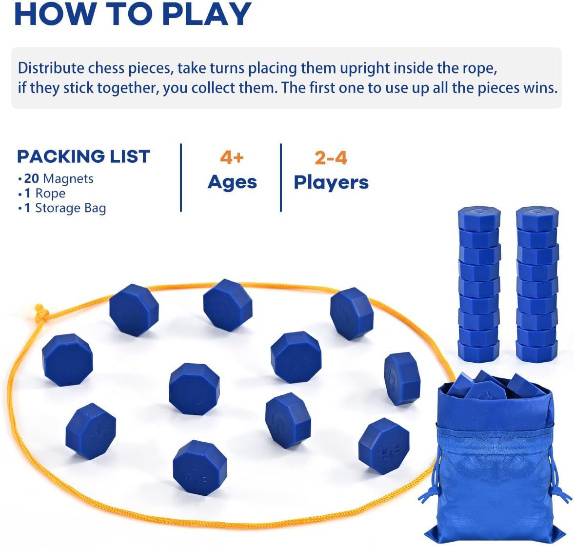 Thumbnail 4 de Bameca Magnetic Chess Game with Full-Size Stones ♟