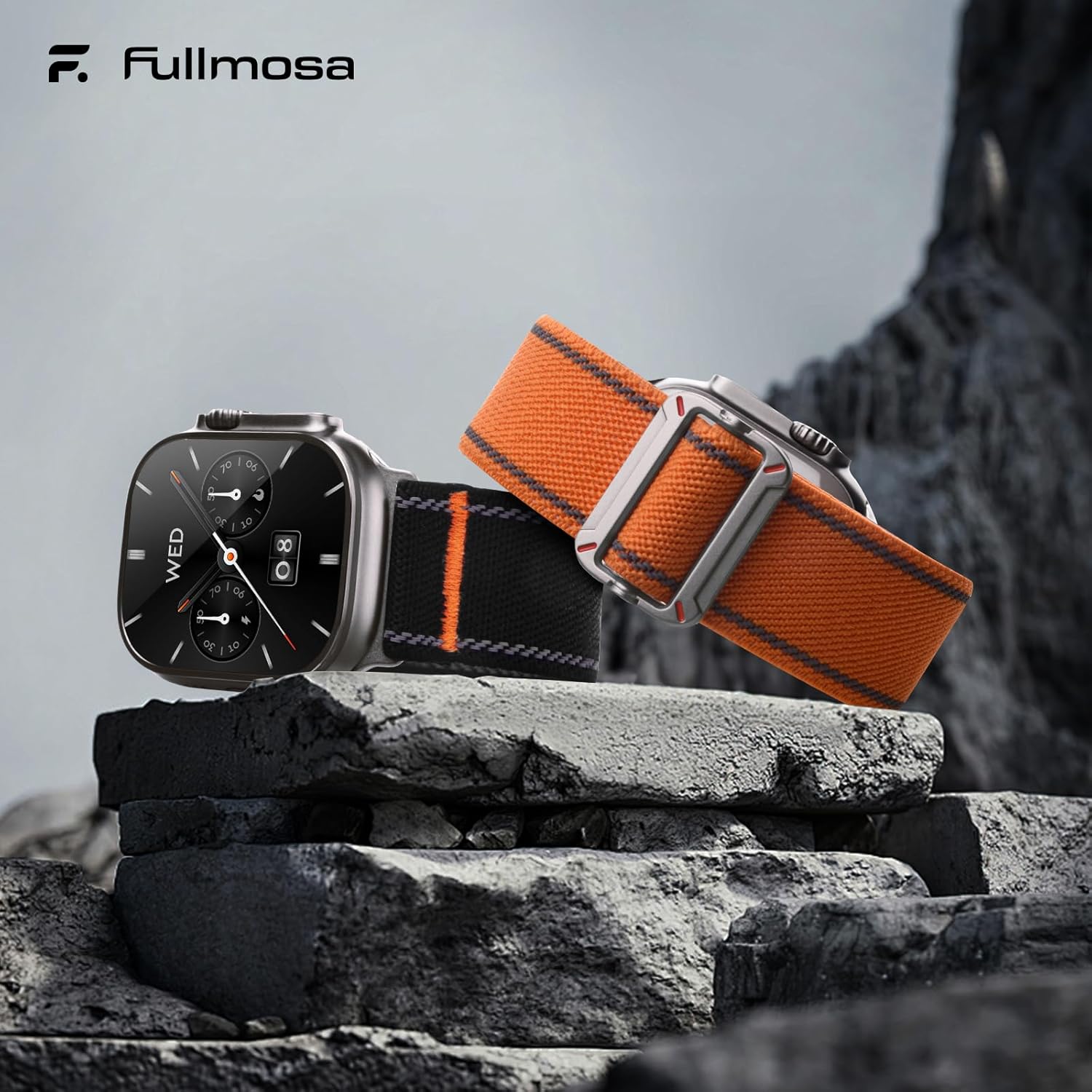 Thumbnail 6 de Fullmosa: 2 pezzi cinturino elastico in nylon per Apple Watch Ultra 3/2/1 49 mm e più, compatibilità amplia
