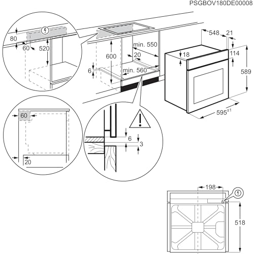 Thumbnail 7 de Electrolux Forno Multifunzionale da Incasso EOM3H04X, Serie 300 – 68L, A, AirFry, Grill e Pulizia a Vapore