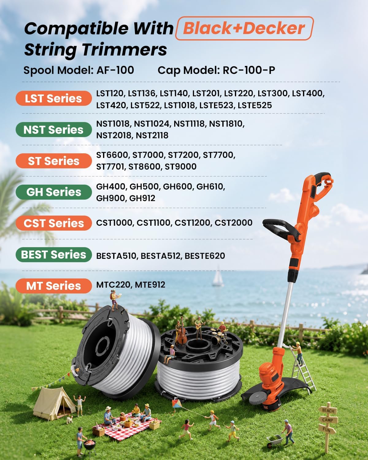 Detalle de Eventronic AF-100-Compatible Trimmer Spools, 0.065-Inch Line, 240 ft