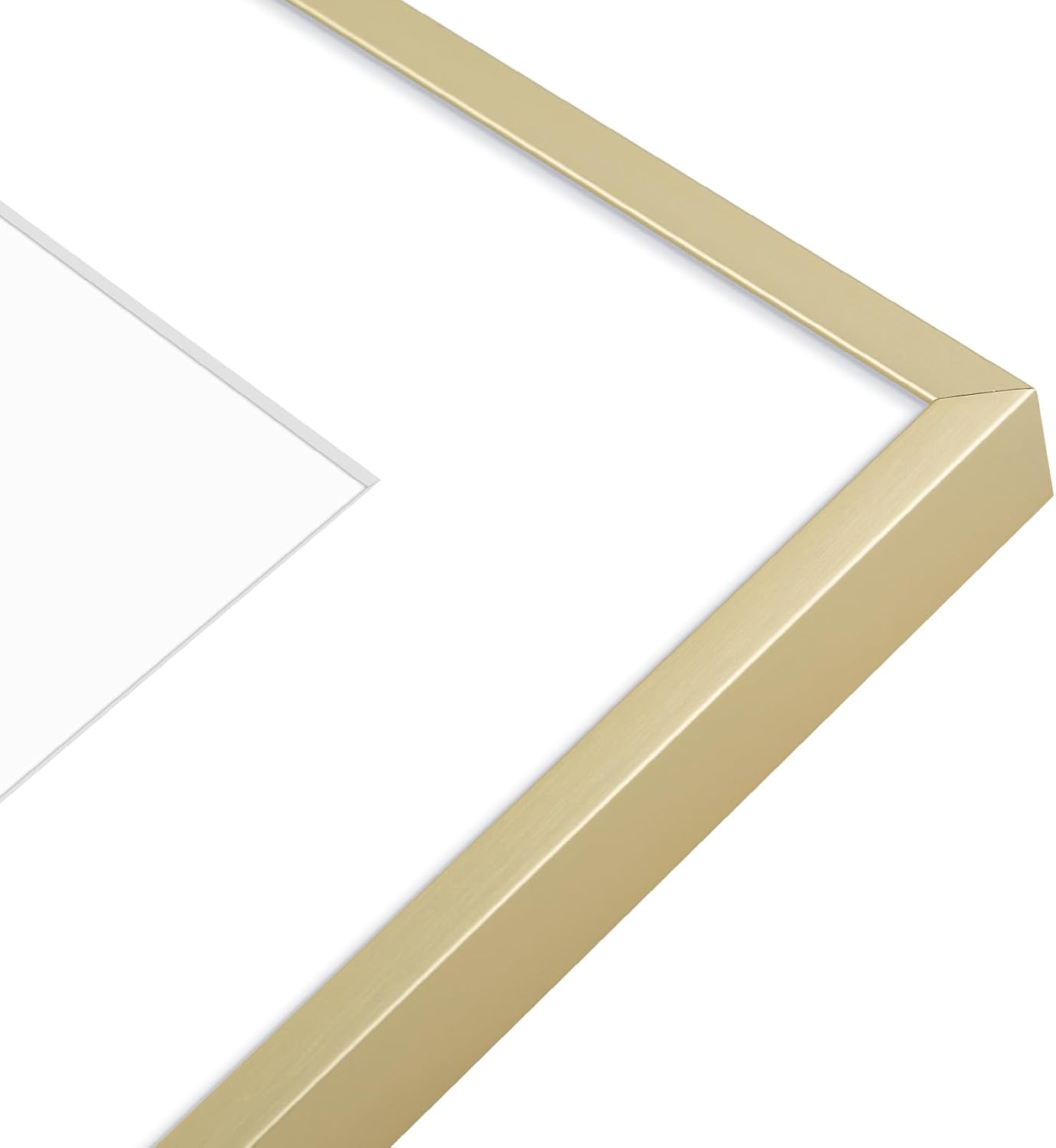 Thumbnail 6 de Golden State Art 11x14 Aluminum Picture Frame with Mat (Gold) — Real Glass Cover for 8x10 or 11x14 Photos