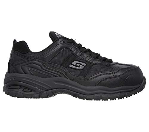 Detalle 2 de Skechers Men's Soft Stride Grinnel M Industrial Shoe – Black Leather/Black Mesh (10 UK)