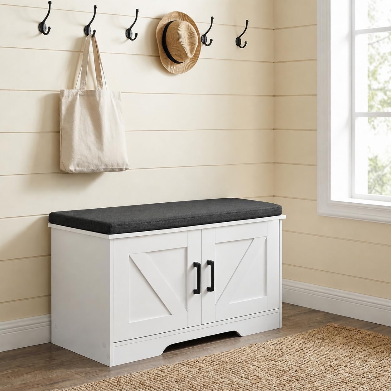 Detalle 2 de HOMSHO 2-Tier Storage Bench 27.6