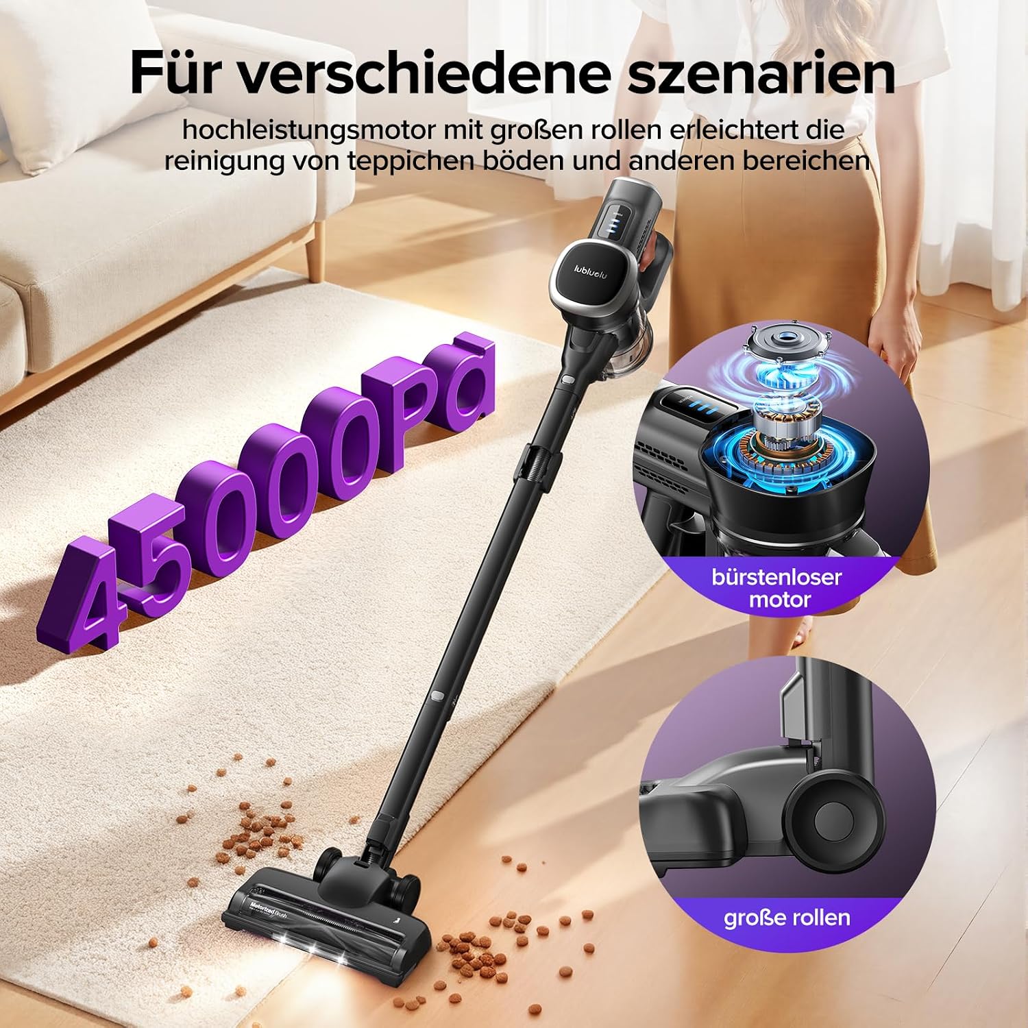 Thumbnail 2 de Lubluelu ubluelu Akku Staubsauger 220 W