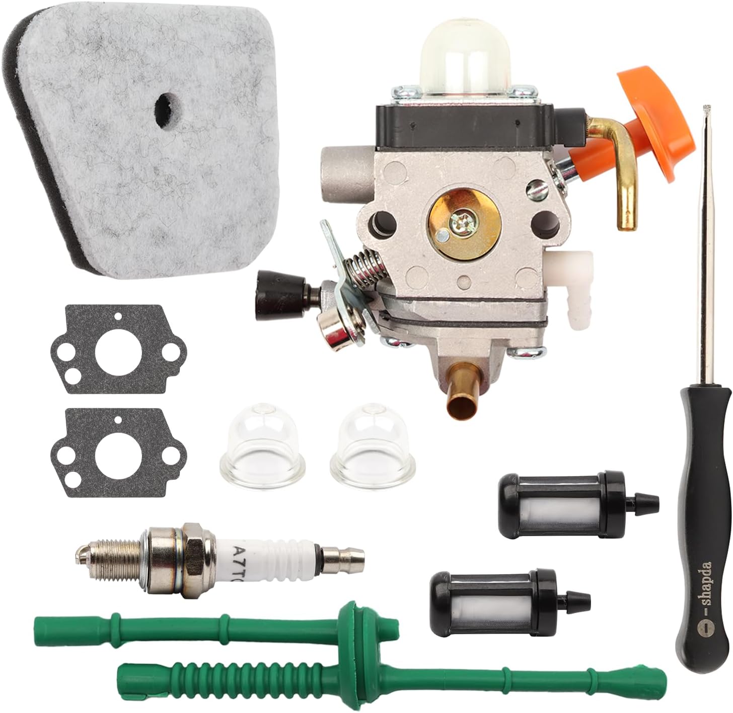Detalle de AMZSKU FS90HYQ carburateur voor trimmers en combimotoren, inclusief montagekit